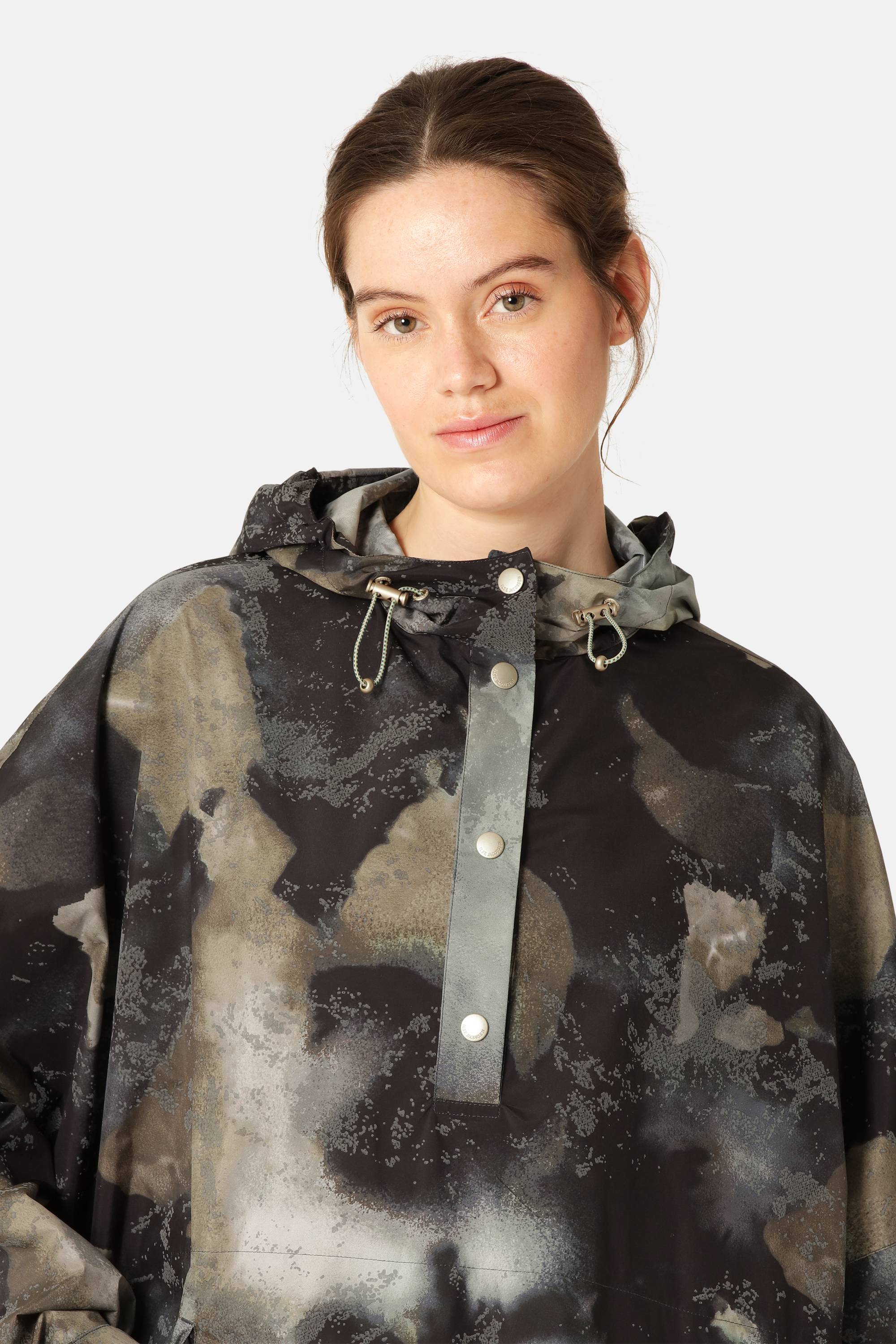 Poncho Raincoat - Moss Print